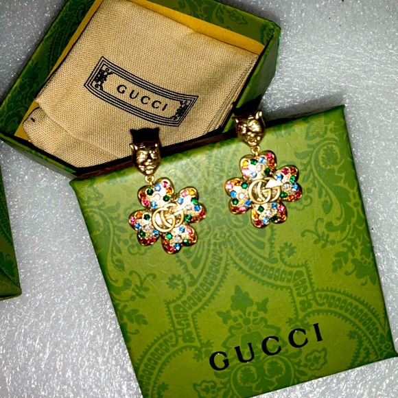 Gucci Feline Head  Earrings Authentic - Picture 11 of 16